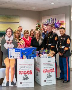 Westmount Realty and the Marine Toys for Tots Foundation for their 75th annual Toys for Tots program to be distributed to children in need.